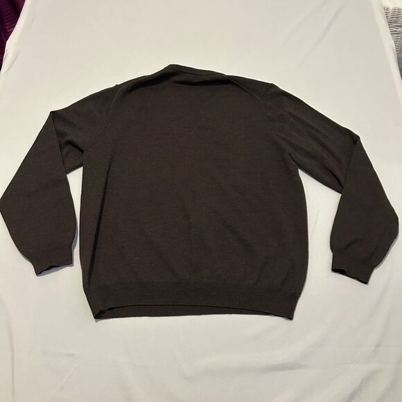 Brooks Brothers 365 Merino Wool Sweater V Neck Pullover Brown - Mens Large - Picture 10 of 10